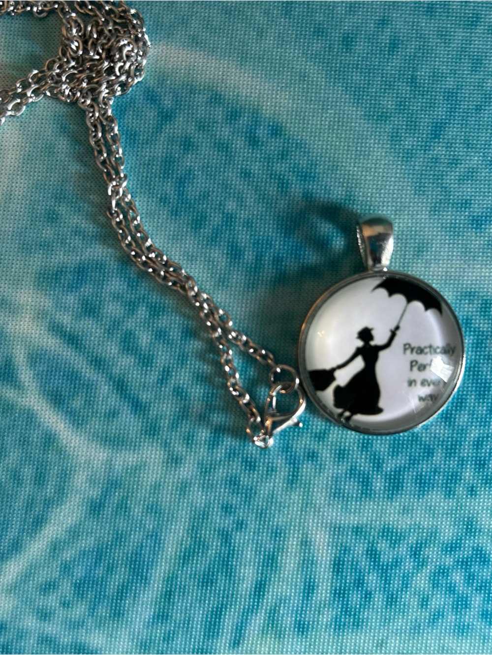 Mary Poppins in Silver Pendant Necklace- FL1